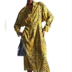 Cos Leopard Print Midi Lenght Dress